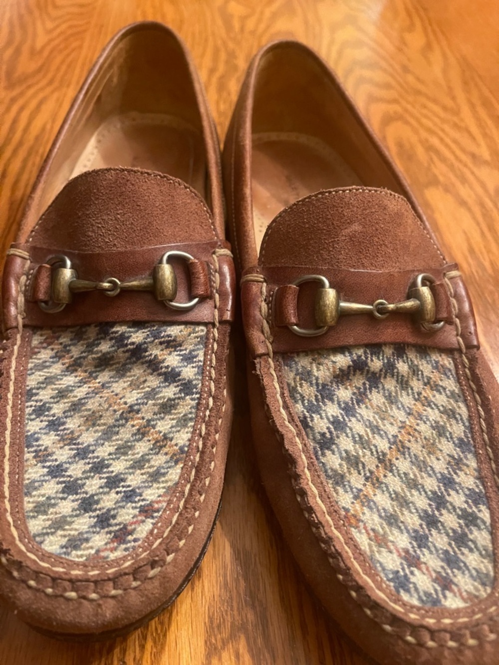 Martin Dingman Chestnut Brown Suede Horsebit Loafers
